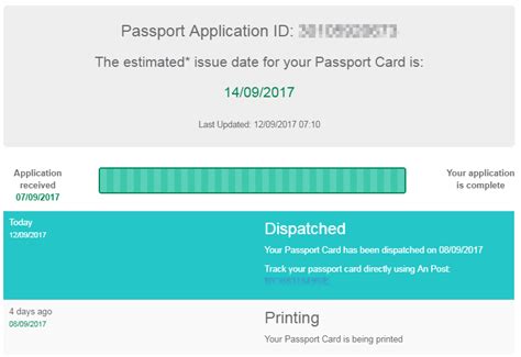 irish passport application tracking system.